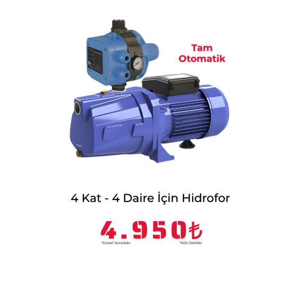 4 Kat 4 Daire İçin Hidrofor