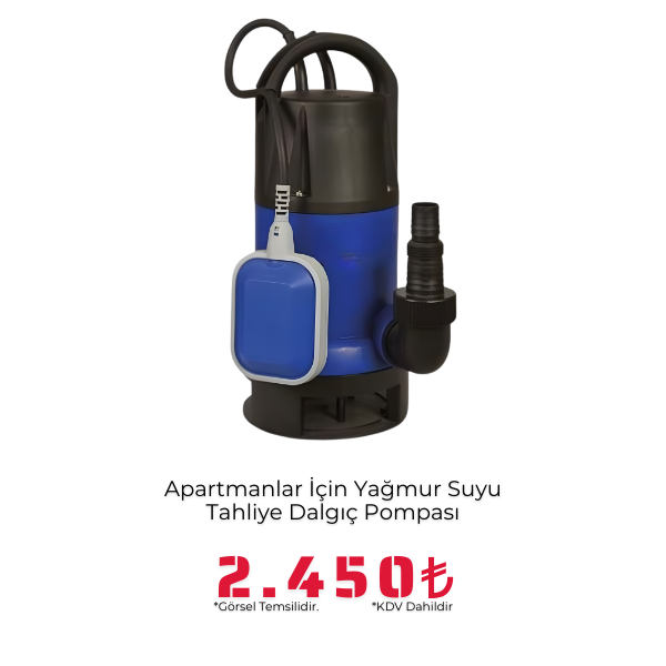 Apartmanlar İçin Yağmur Suyu Dalgıç Pompası 
