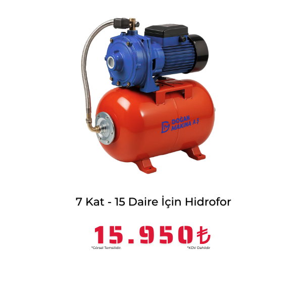7 Kat 15 Daire İçin Hidrofor